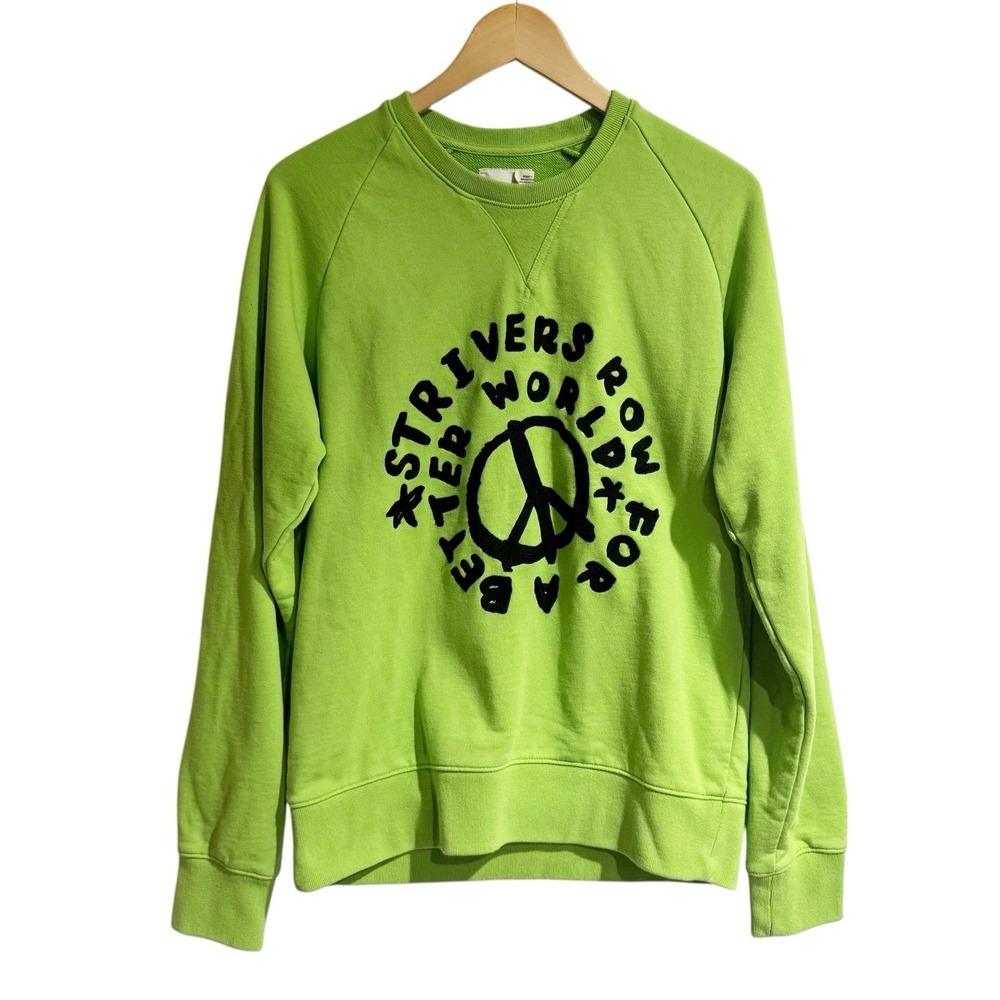 Strivers Row For A Better World Men Medium Lime Green Sweatshirt